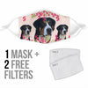 Three Greater Swiss Mountain Dog Print Face Mask