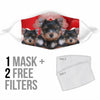 Yorkshire Terrier On Heart Print Face Mask