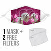 Cute Maltese Dog Print Face Mask