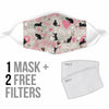 Cute Cats Love Print Face Mask