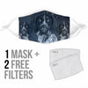 Cute German Wirehaired Pointer Print Face Mask