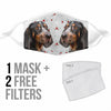 Bluetick Coonhound Print Face Mask