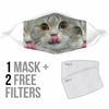 Scottish Fold Cat Face Print Face Mask