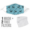 Curly-Coated Retriever Patterns Print Face Mask