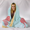 Lovely Heart Designed Dog Print Hooded Blanket