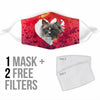 Ragdoll Cat On Heart Print Face Mask