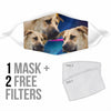 Cute Three Anatolian Shepherd Print Face Mask