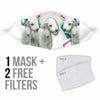 Bedlington Terrier Print Face Mask