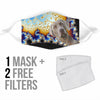 Cute Weimaraner Dog Print Face Mask