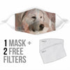 Pyrenean Mountain Dog Print Face Mask