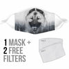 Norwegian Elkhound Print Face Mask