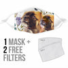 Lovely Tibetan Spaniel Print Face Mask