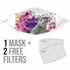 Russian Blue Cat Print Face Mask