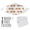 Finnish Spitz Love Patterns Print Face Mask