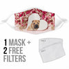 Shar Pei Dog Print Face Mask