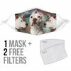 Lovely Pit Bull Terrier Print Face Mask