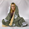 White Fish Print Hooded Blanket