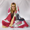 Saint Bernard Dog Red Print Hooded Blanket