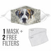 Cute St. Bernard Print Face Mask