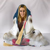 Samoyed Dog Print Hooded Blanket