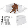 Lovely Vizsla Print Face Mask