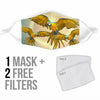 Blue And Yellow Macaw Print Face Mask