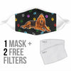 Bloodhound Dog Paws Print Face Mask