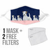 Parson Russell Terriers  Print Face Mask