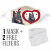 Belgium Tervuren In Heart Print Face Mask