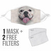 Smiley French Bulldog Print Face Mask