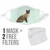 Cute Tonkinese Cat Print Face Mask