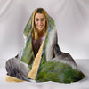 Grey Newfoundland Dog Print Hooded Blanket