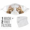 Cute Bengal Cat Print Face Mask