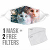 Lovely Siberian Cat Print Face Mask