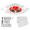 Spanish Water Dog Floral Print Face Mask