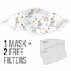 Cockatiel Parrot Patterns Print Face Mask