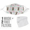 Weimaraner Dog Patterns Print Face Mask