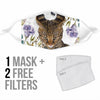 Cute Savannah Cat Print Face Mask