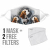 Beagle Print Face Mask