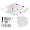 Floral&Paws Print Face Mask