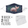 Cute Sphynx Cat Print Face Mask