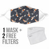 Koi Fish Patterns Print Face Mask