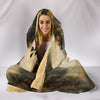 German Shepherd On Brown Print Hooded Blanket