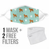 Nova Scotia Duck Tolling Retriever Paws Print Face Mask