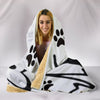 Dog Heart Print Hooded Blanket