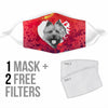 Norwich Terrier On Heart Print Print Face Mask