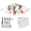 Dalmatian Floral Patterns Print Face Mask