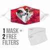 Jack Russell Terrier On Pink Print Face Mask