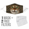 Angry Cat Face Print Face Mask