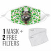 Cute Keeshond Dog Print Face Mask